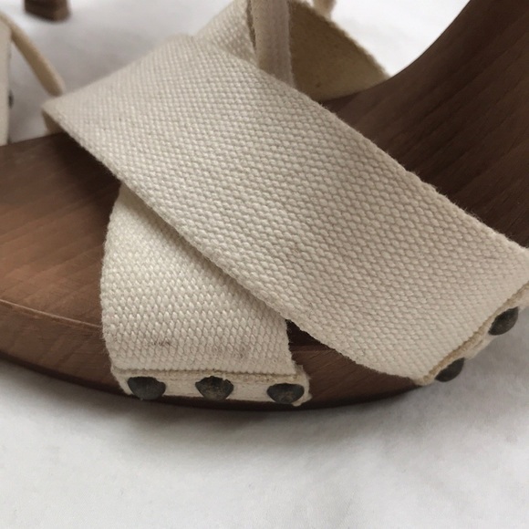 Stella McCartney wood and canvas heels - Picture 3 of 6